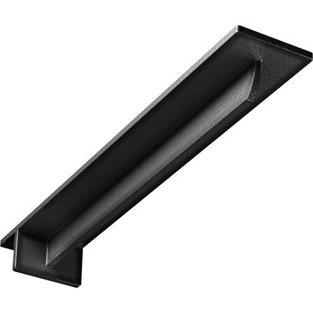 Ekena Millwork Heaton Hidden Support Steel Bracket w/ 14" Support Depth, Hammered Silver 3"W x 18"D x 2"H BKTM03X18X02HEHSV